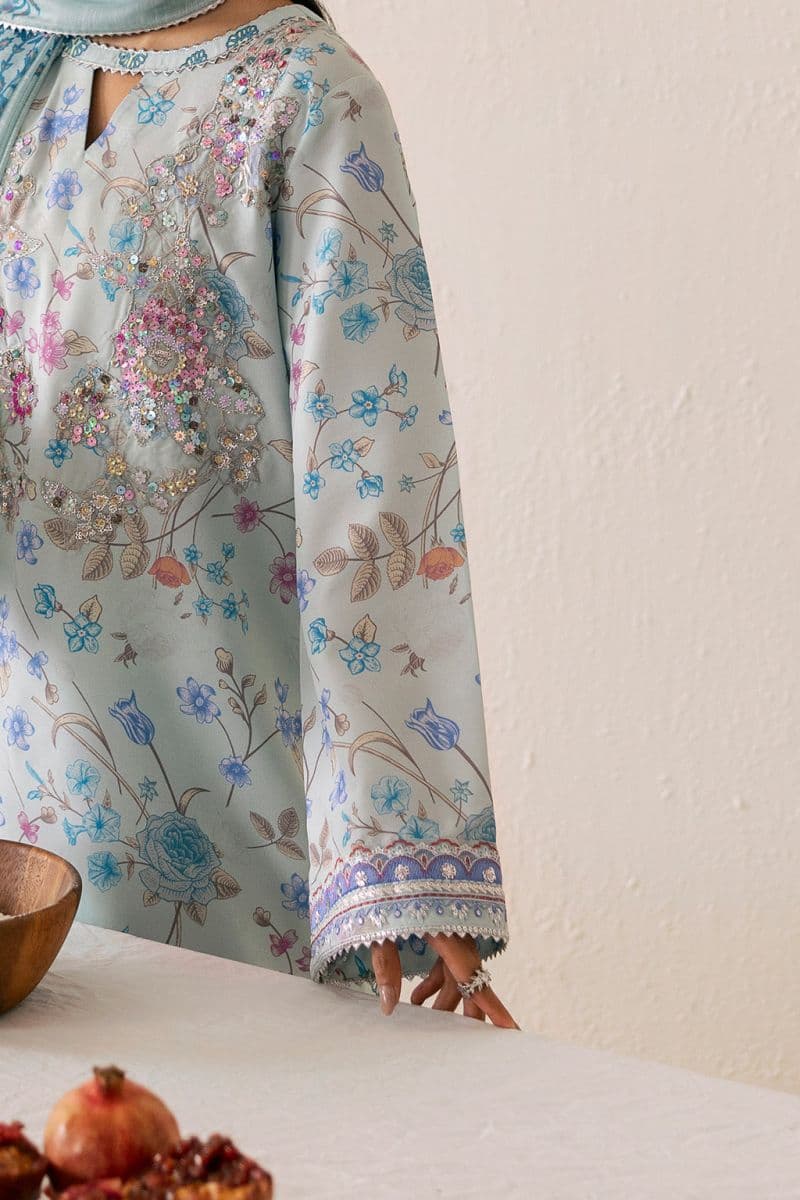 Embroidered Cotton Silk 3 Piece Ready-to-Wear Suit thumbnail
