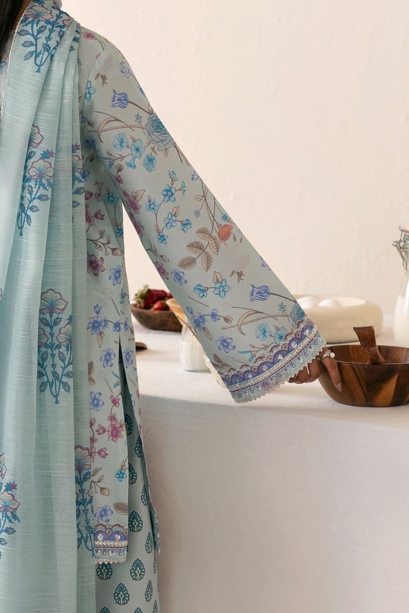 Embroidered Cotton Silk 3 Piece Ready-to-Wear Suit thumbnail