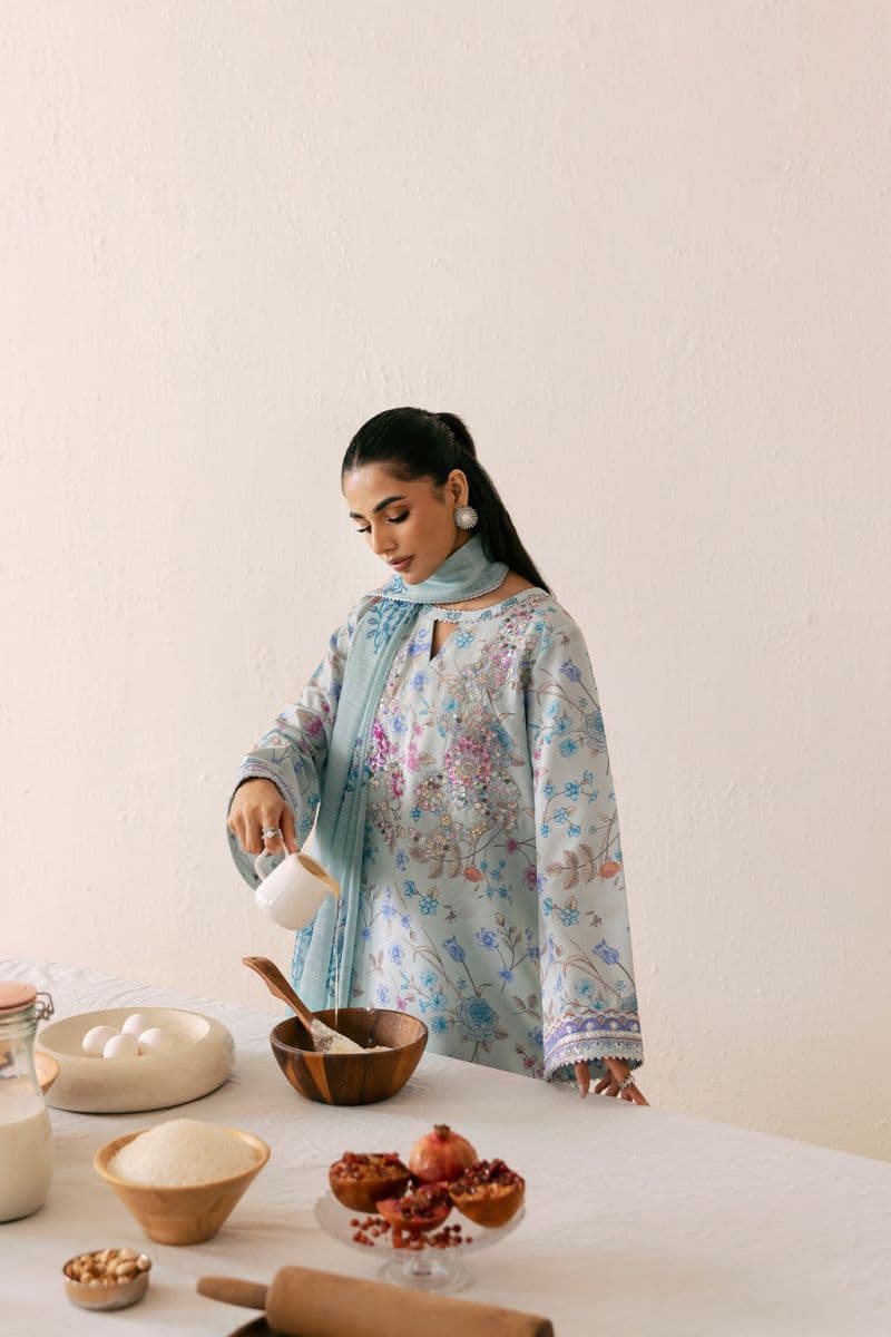 Embroidered Cotton Silk 3 Piece Ready-to-Wear Suit thumbnail