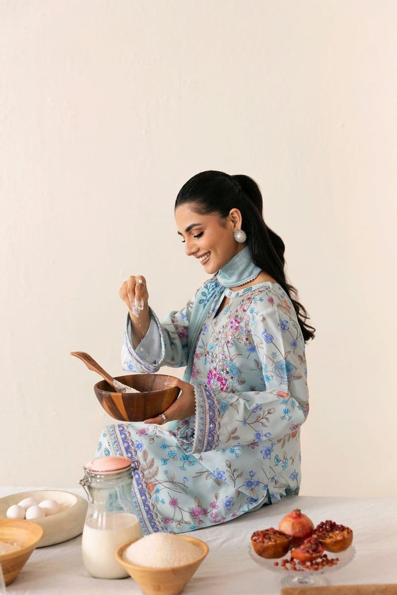 Embroidered Cotton Silk 3 Piece Ready-to-Wear Suit thumbnail