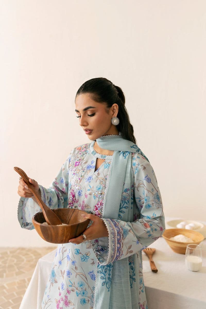Embroidered Cotton Silk 3 Piece Ready-to-Wear Suit thumbnail