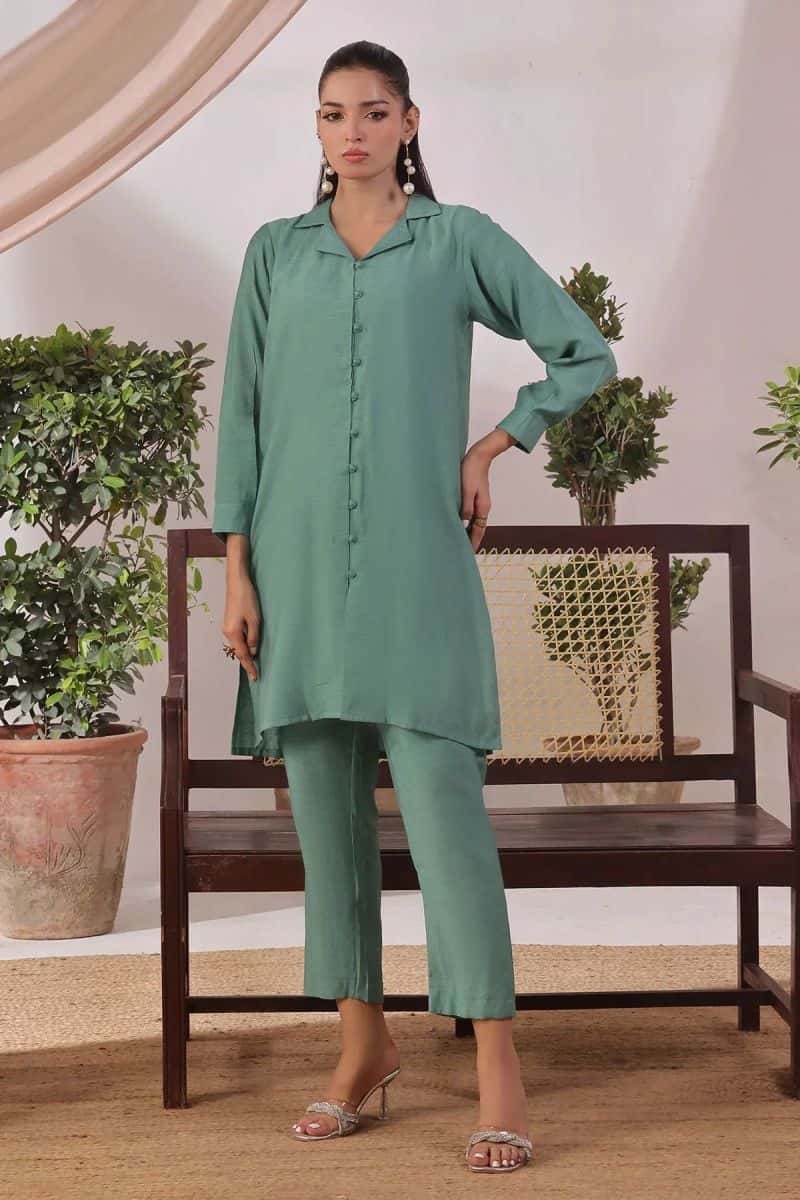 Slub Cotton Womens 2 Pc Suit