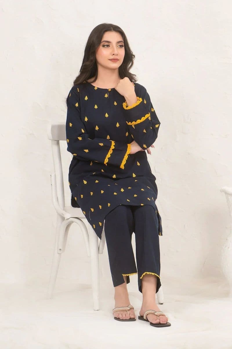 Cotton Embroidered 2 Pc Suit thumbnail