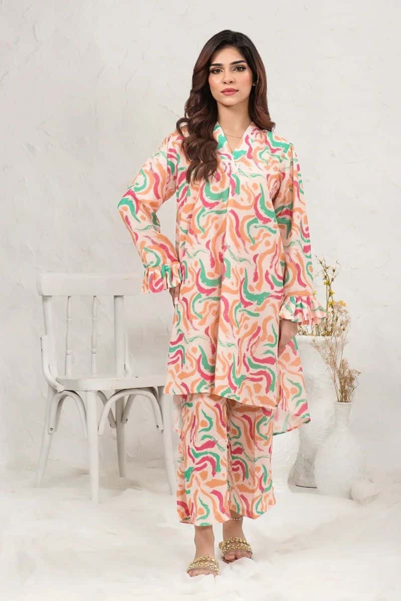 Poly Lawn Digital Printed 2 Pc Suit