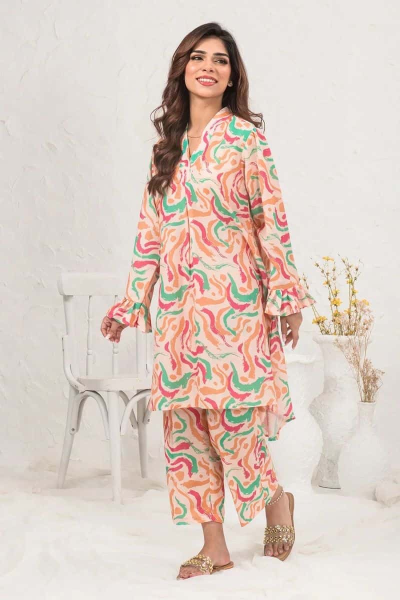 Poly Lawn Digital Printed 2 Pc Suit - alternate view