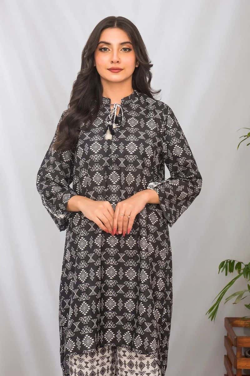 Poly Lawn Digital Printed 2 Pc Suit - alternate view