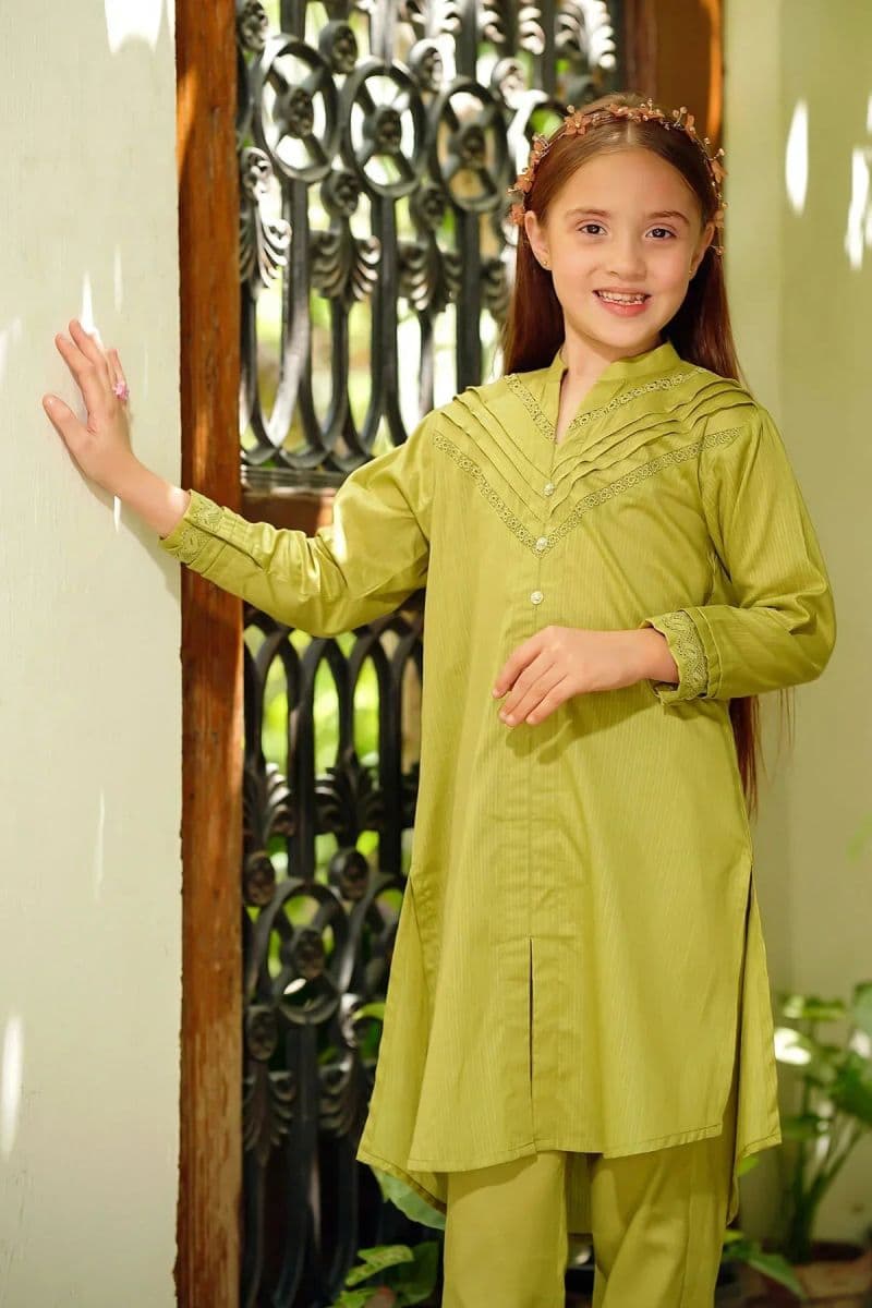 Dobby Cotton Embellished 2 Pc Suit thumbnail