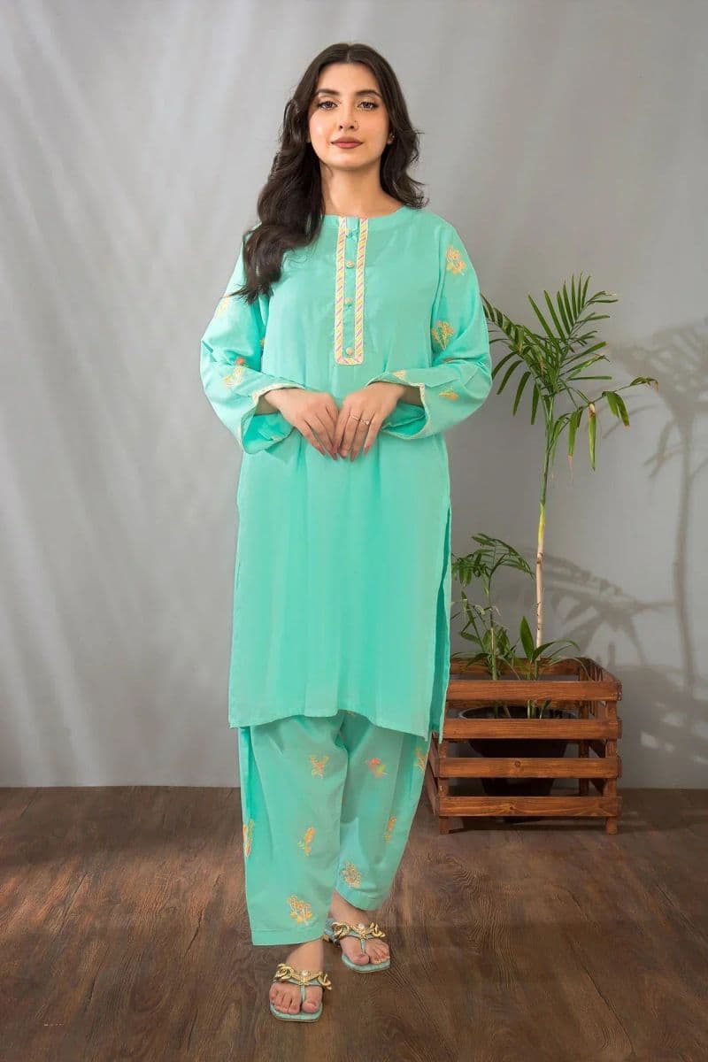 Cotton Embroidered 2 Pc Suit thumbnail