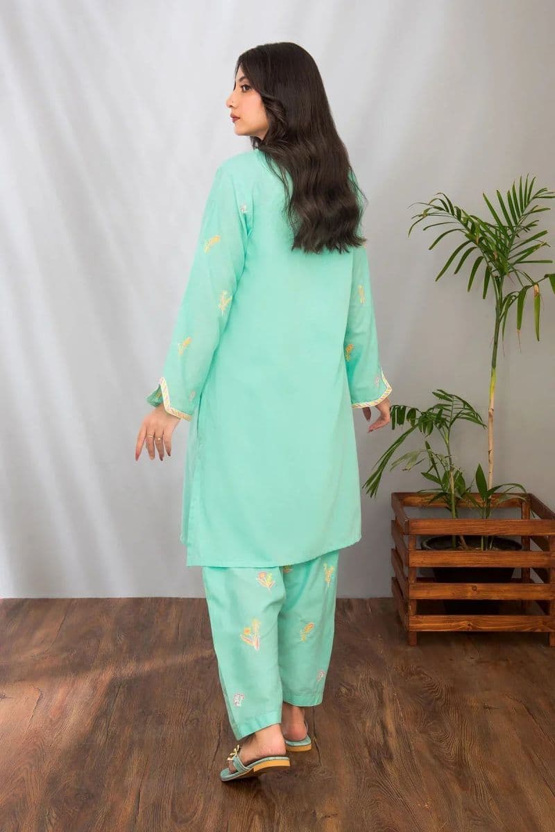 Cotton Embroidered 2 Pc Suit thumbnail
