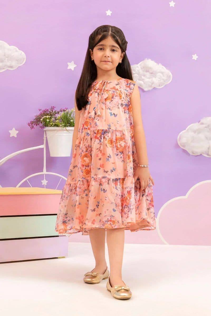 Printed Chiffon Dress thumbnail