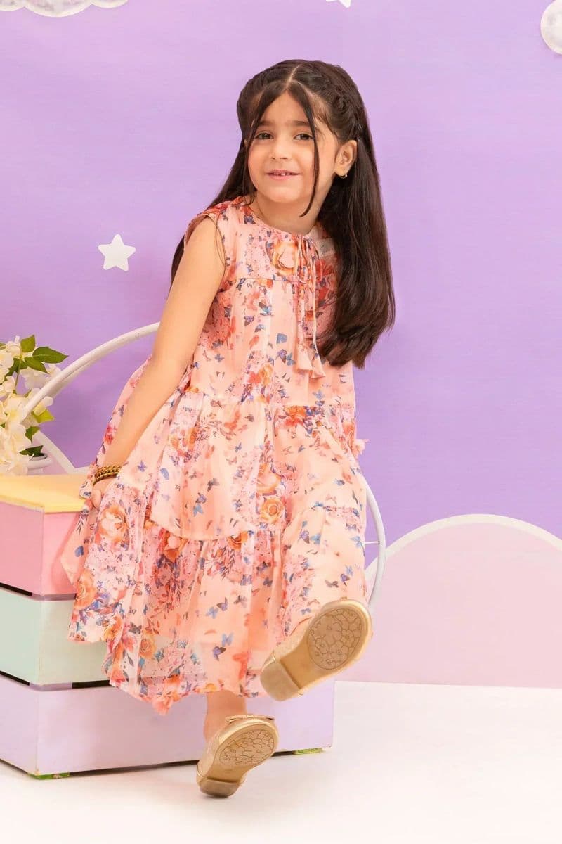 Printed Chiffon Dress thumbnail