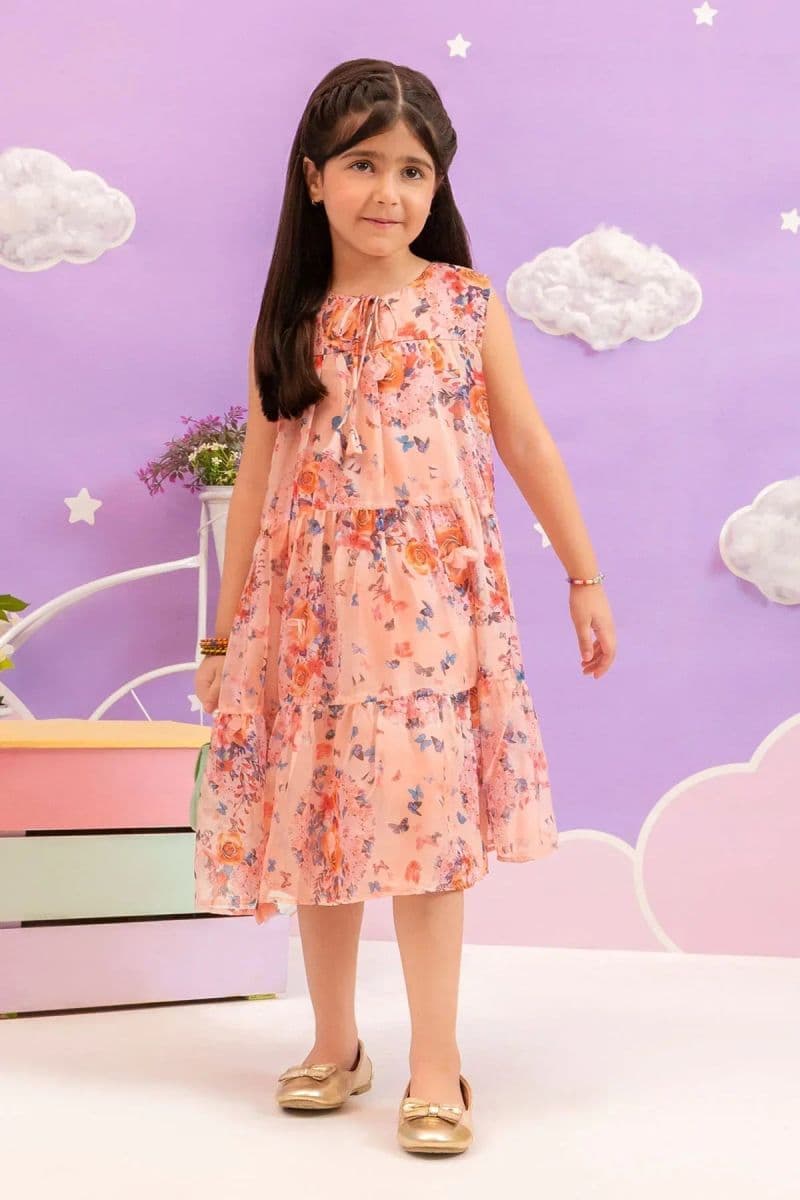 Printed Chiffon Dress thumbnail