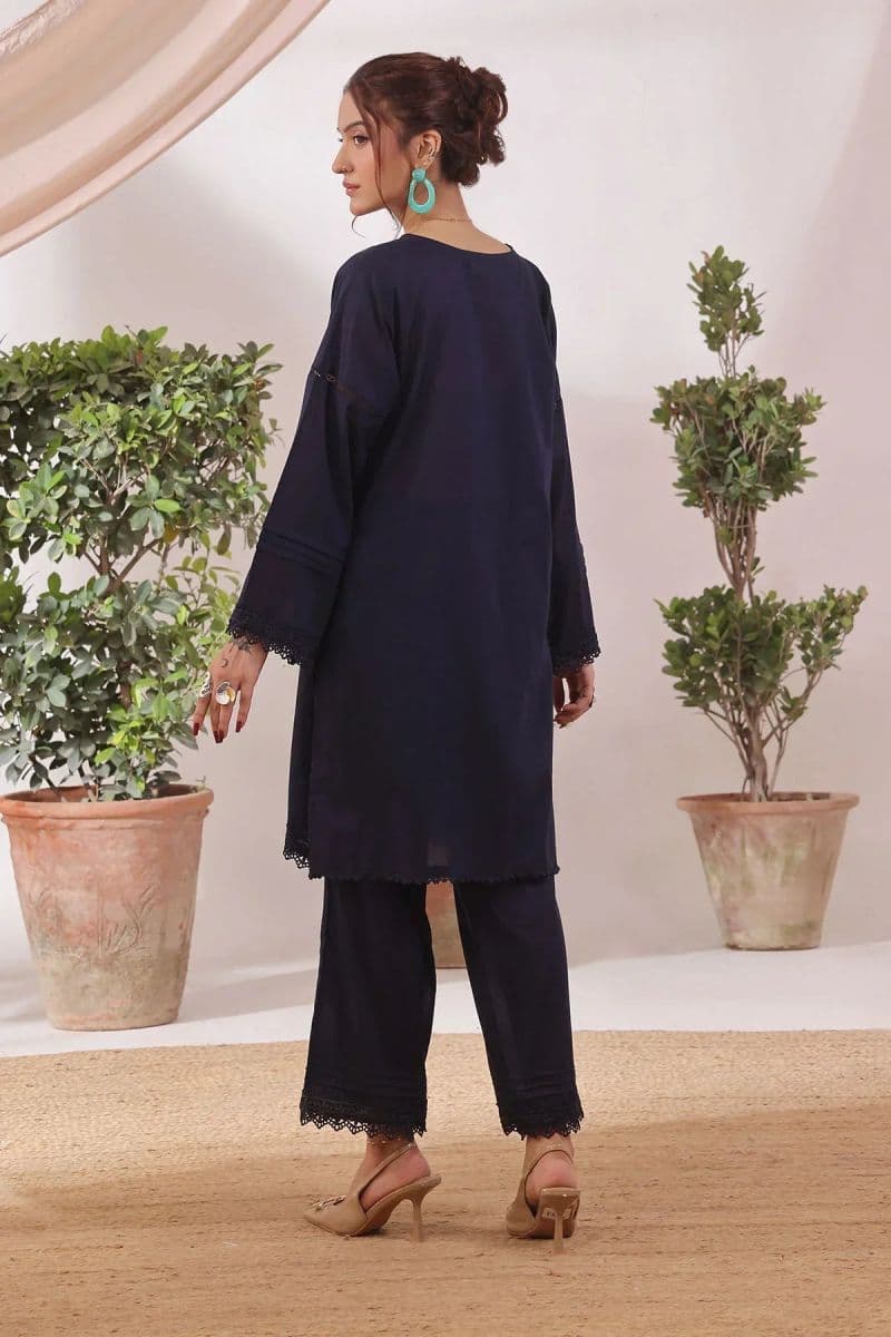 Chambray Cotton Womens 2 Pc Suit thumbnail