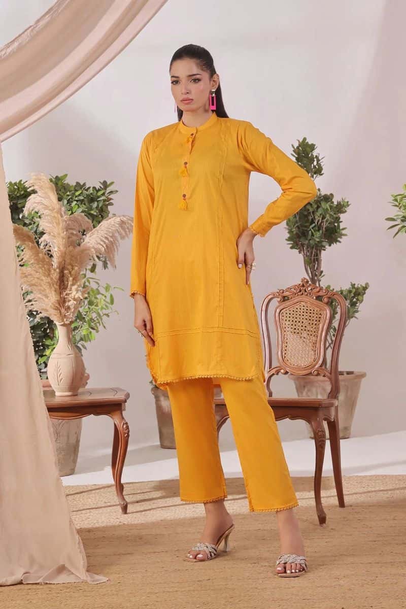 Chambray Cotton Womens 2 Pc Suit
