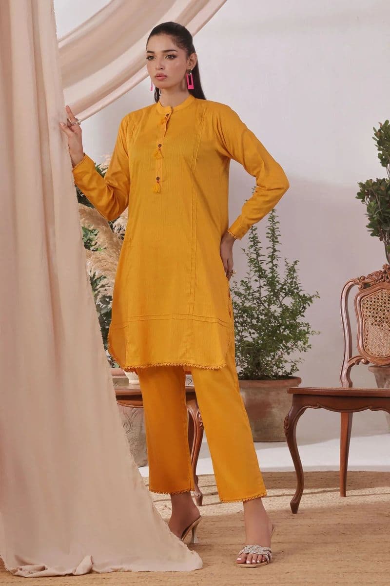 Chambray Cotton Womens 2 Pc Suit thumbnail
