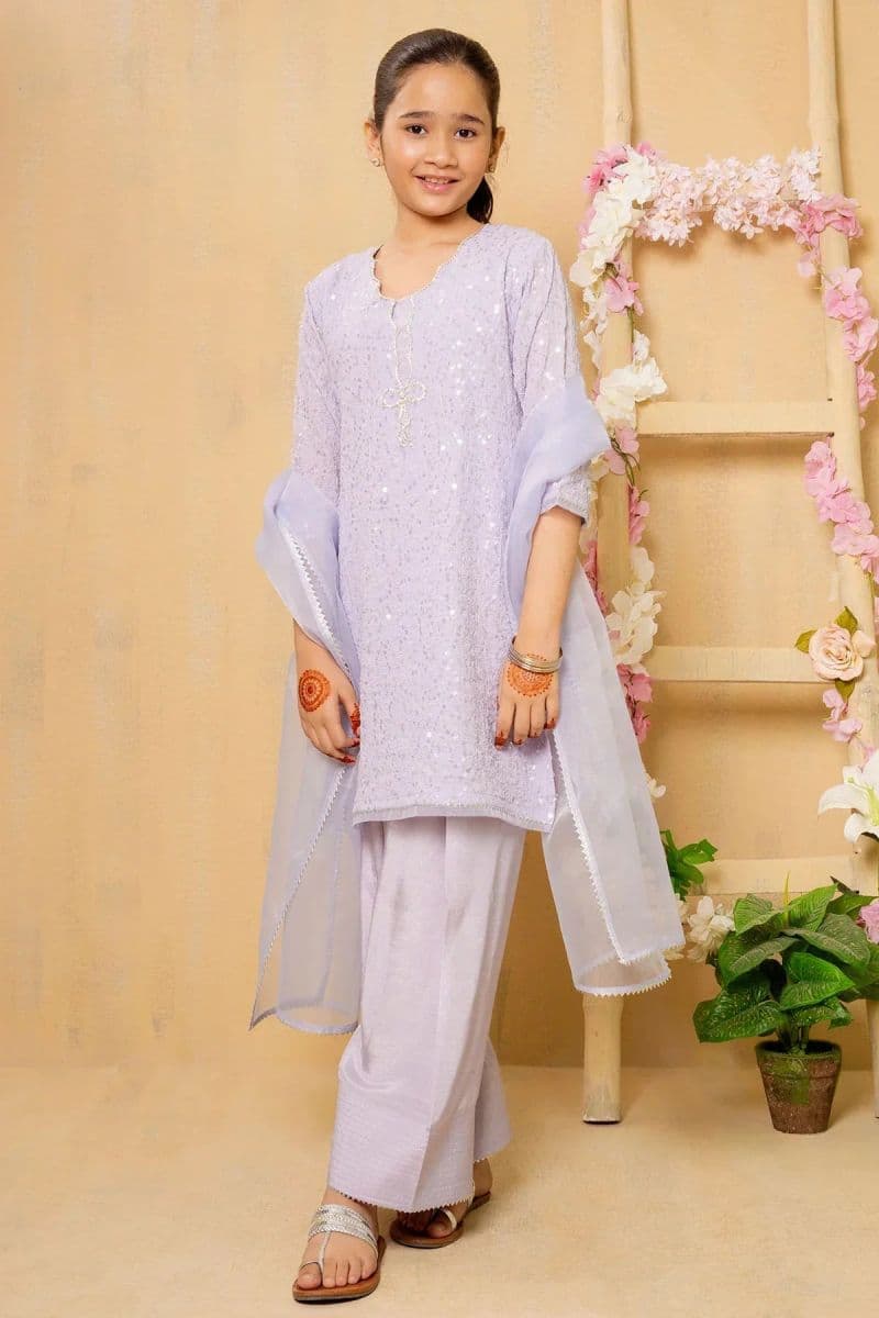 Sequence Embroidered Net 3 Pc Suit thumbnail
