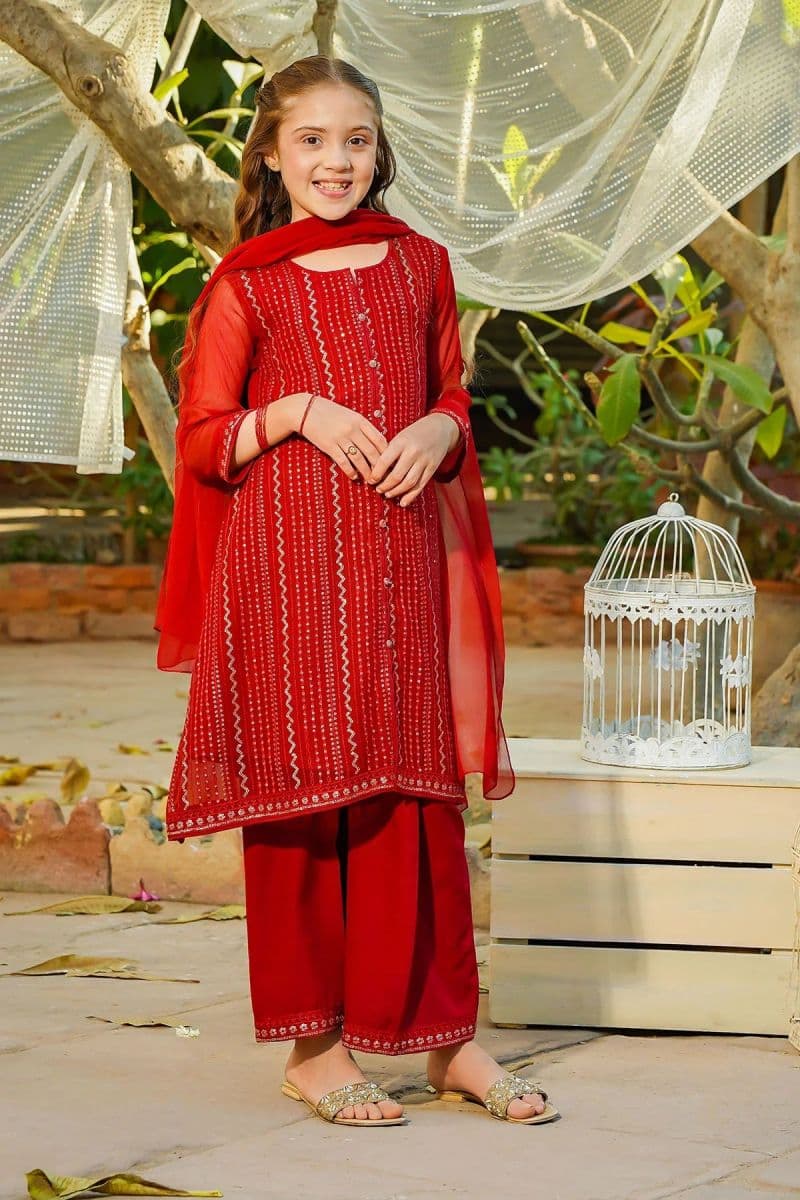 Chiffon Embroidered 3 Pc Suit thumbnail