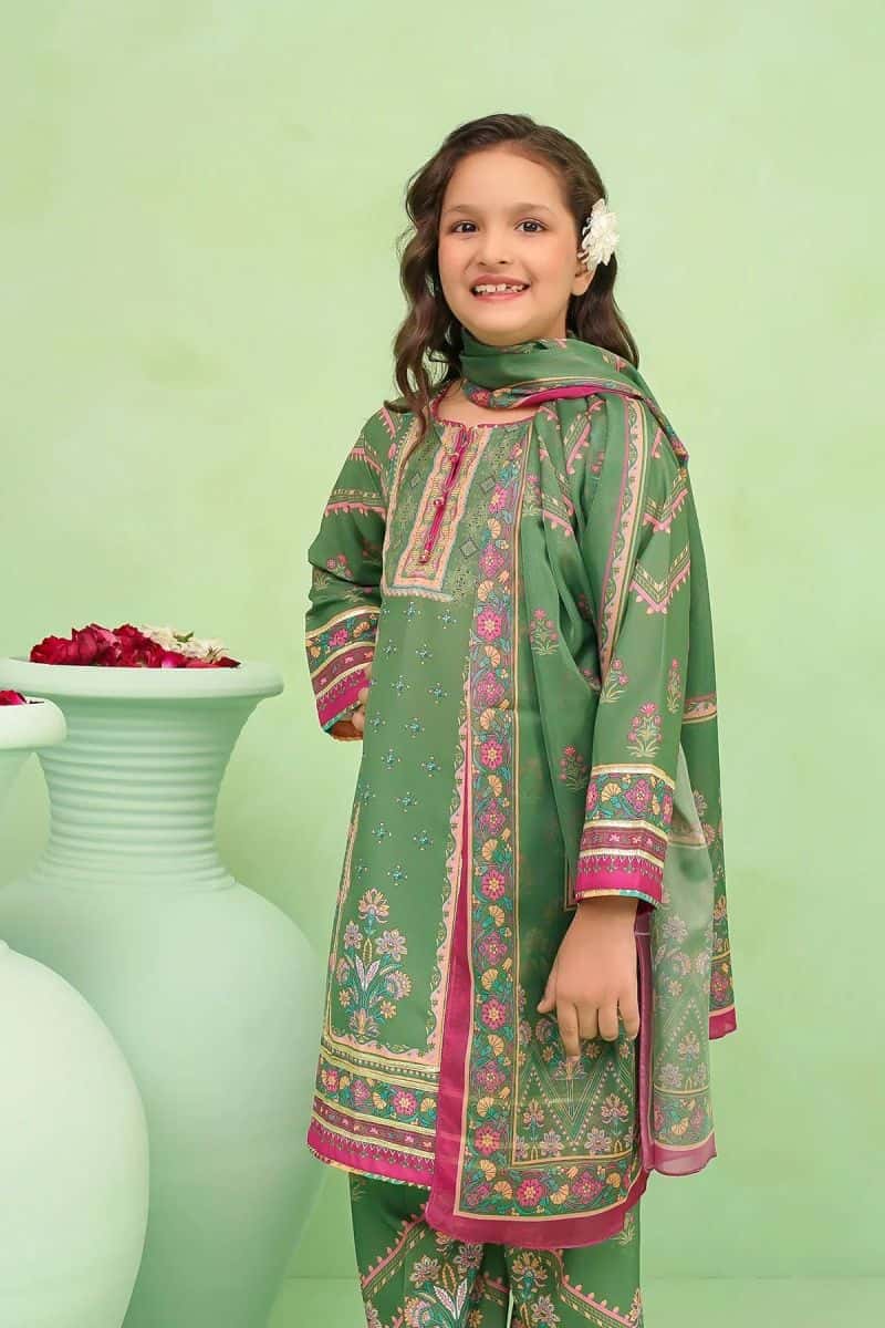 Poly Lawn Digital Printed 3 Pc Suit - alternate view