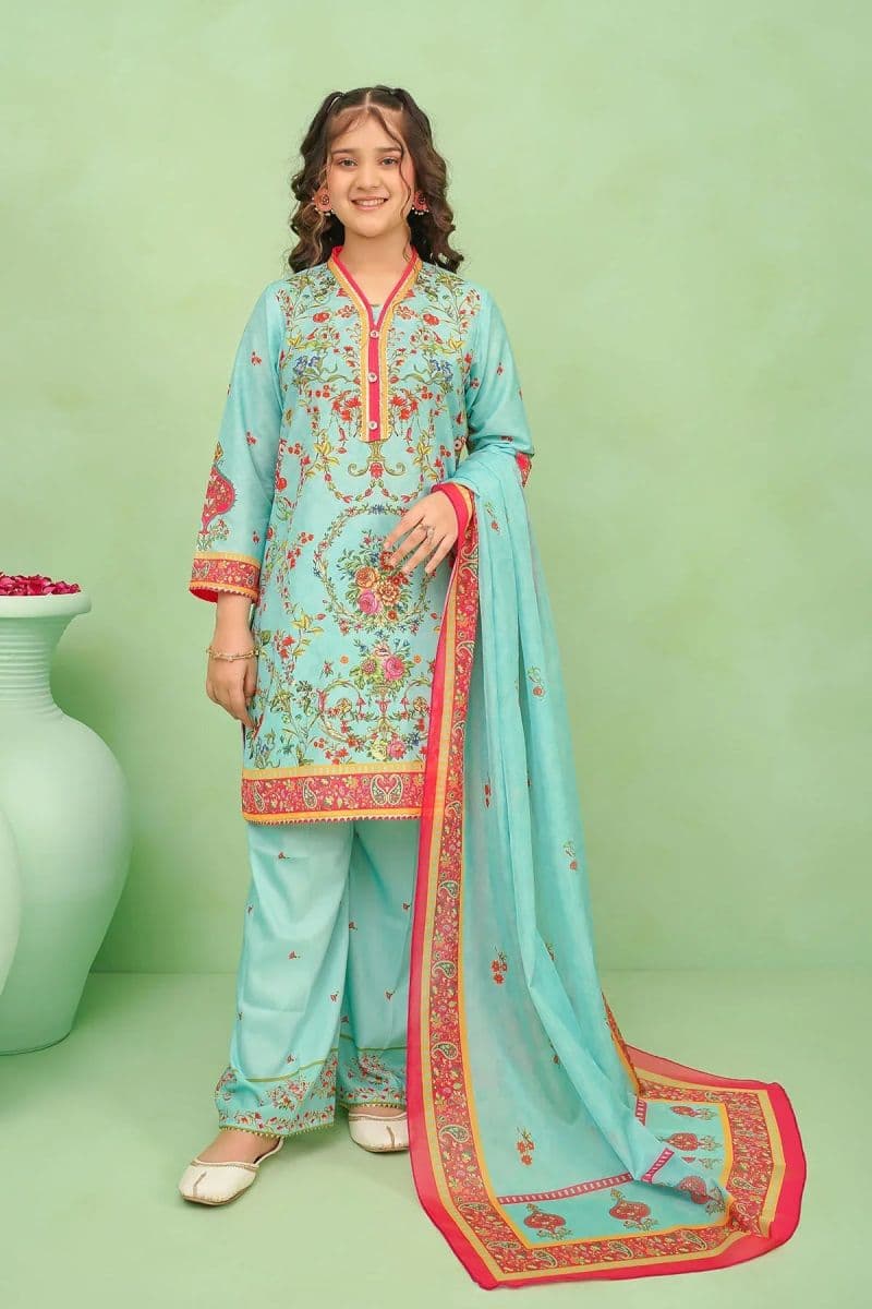 Poly Lawn Digital Printed 3 Pc Suit thumbnail