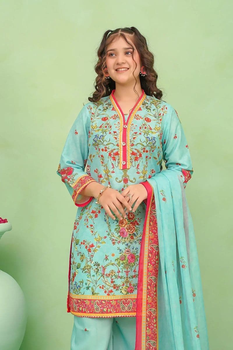 Poly Lawn Digital Printed 3 Pc Suit thumbnail