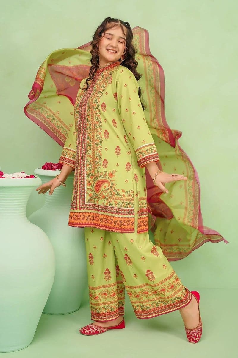 Poly Lawn Digital Printed 3 Pc Suit thumbnail