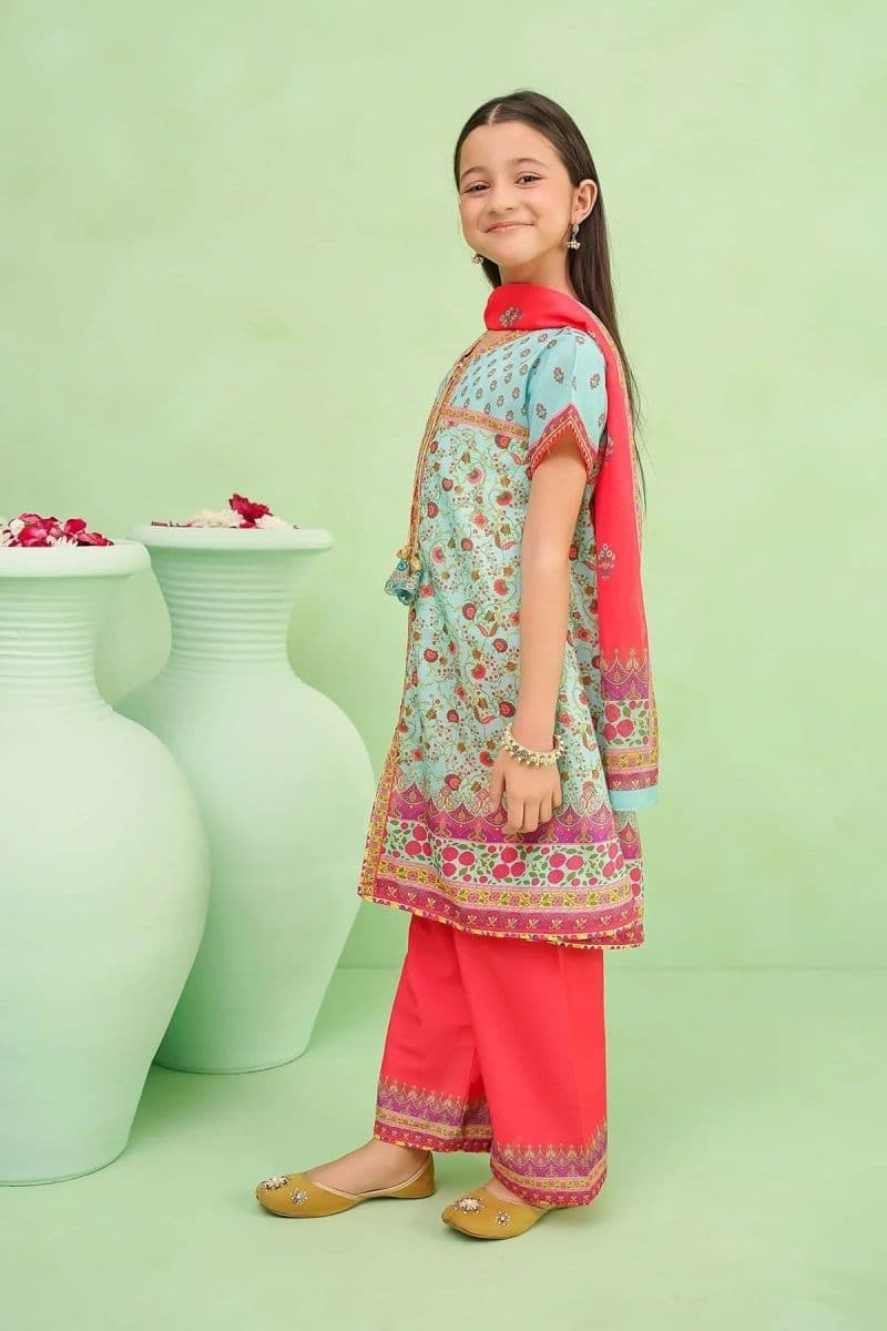 Poly Lawn Digital Printed 3 Pc Suit thumbnail