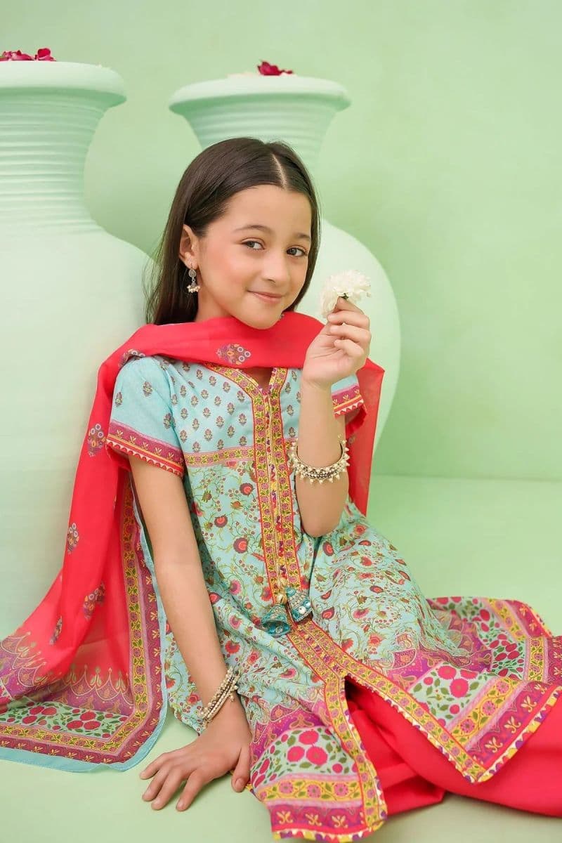 Poly Lawn Digital Printed 3 Pc Suit thumbnail