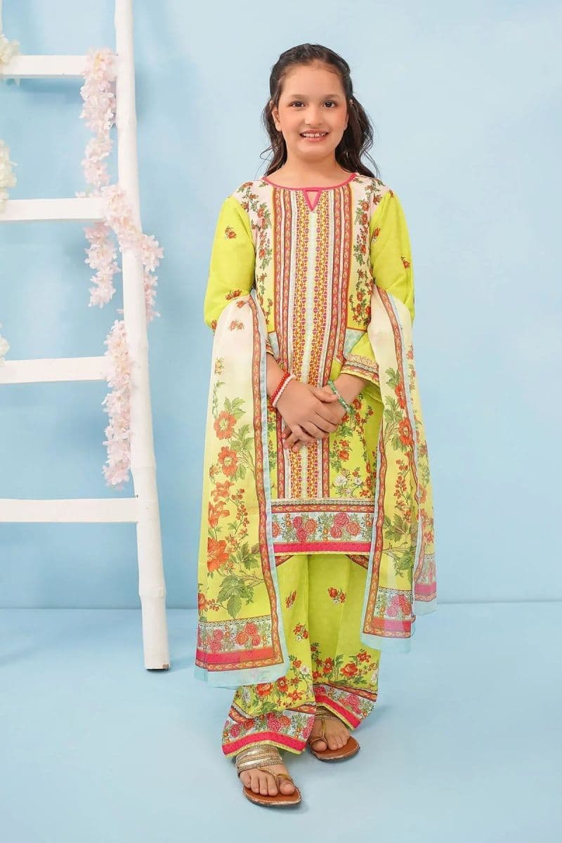 Poly Lawn Digital Printed 3 Pc Suit thumbnail