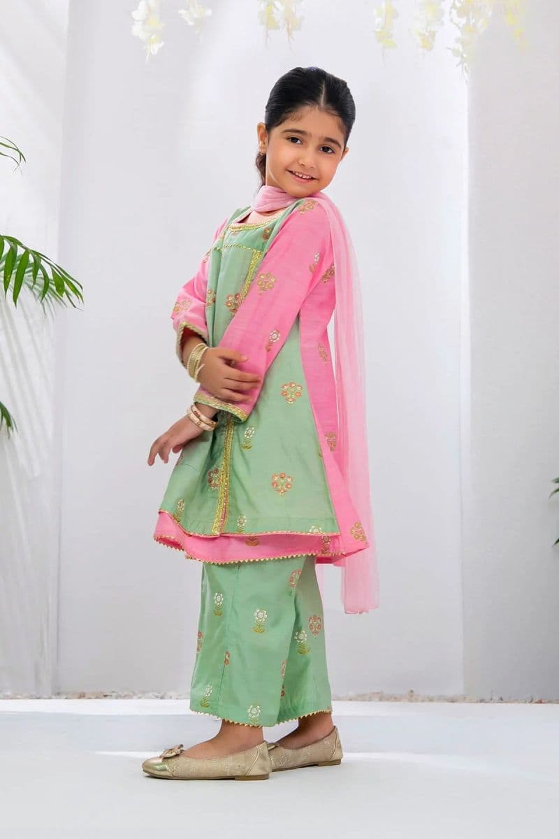 Cotton Silk Printed 3 Pc Suit thumbnail