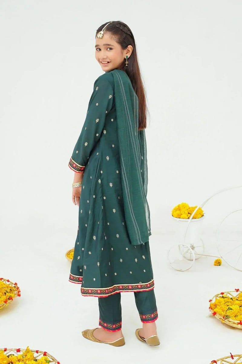 Cotton Jacquard Hand Adda Work 3 Pc Suit thumbnail