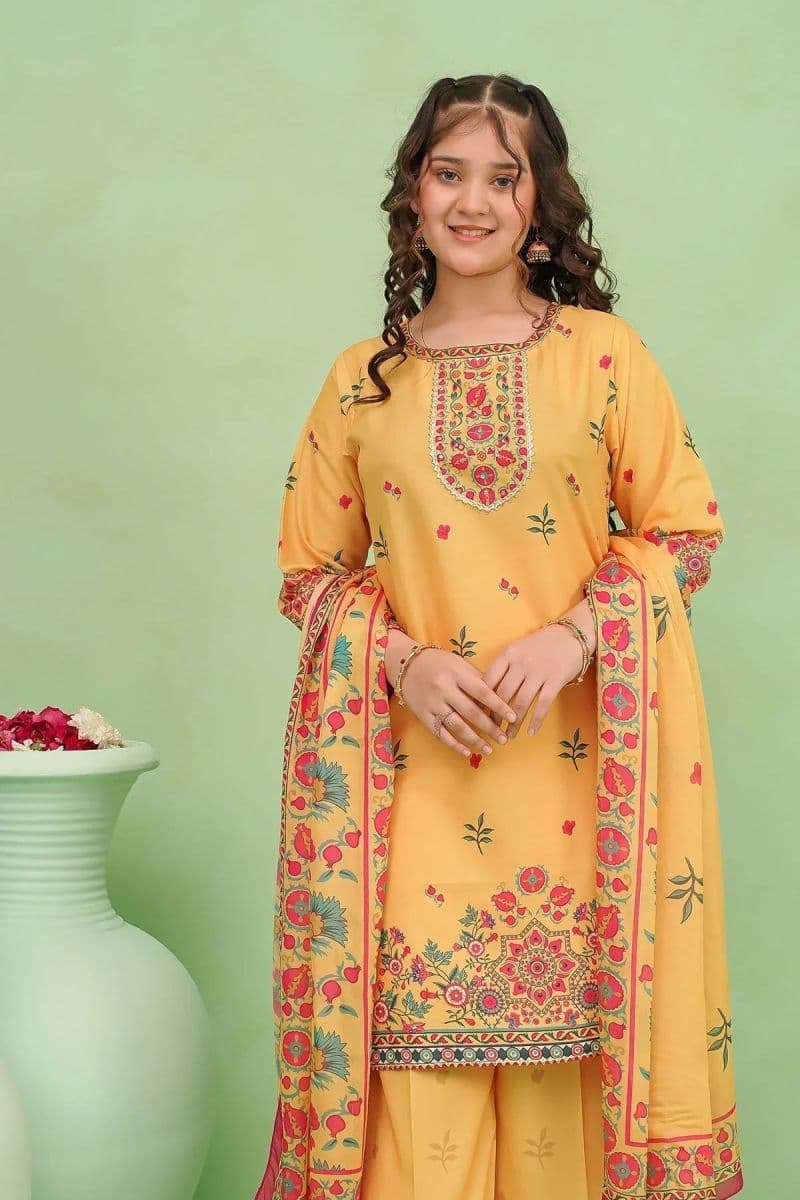 Poly Lawn Digital Printed 3 Pc Suit thumbnail