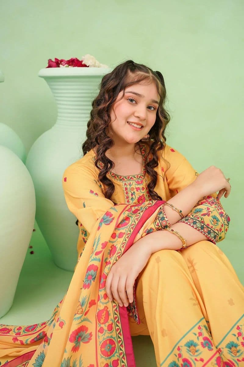 Poly Lawn Digital Printed 3 Pc Suit thumbnail