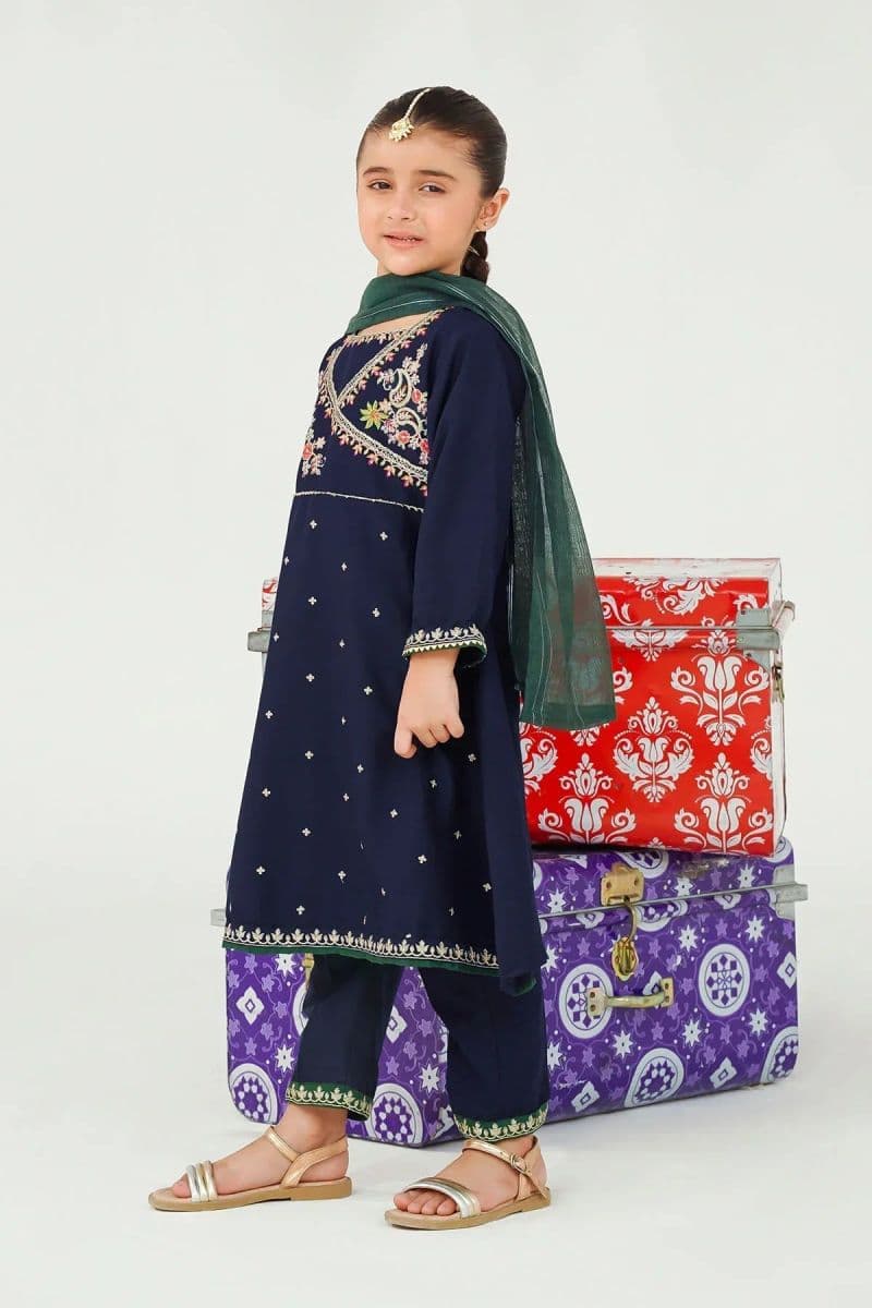 Raw Silk Embroidered 3 Pc Suit thumbnail