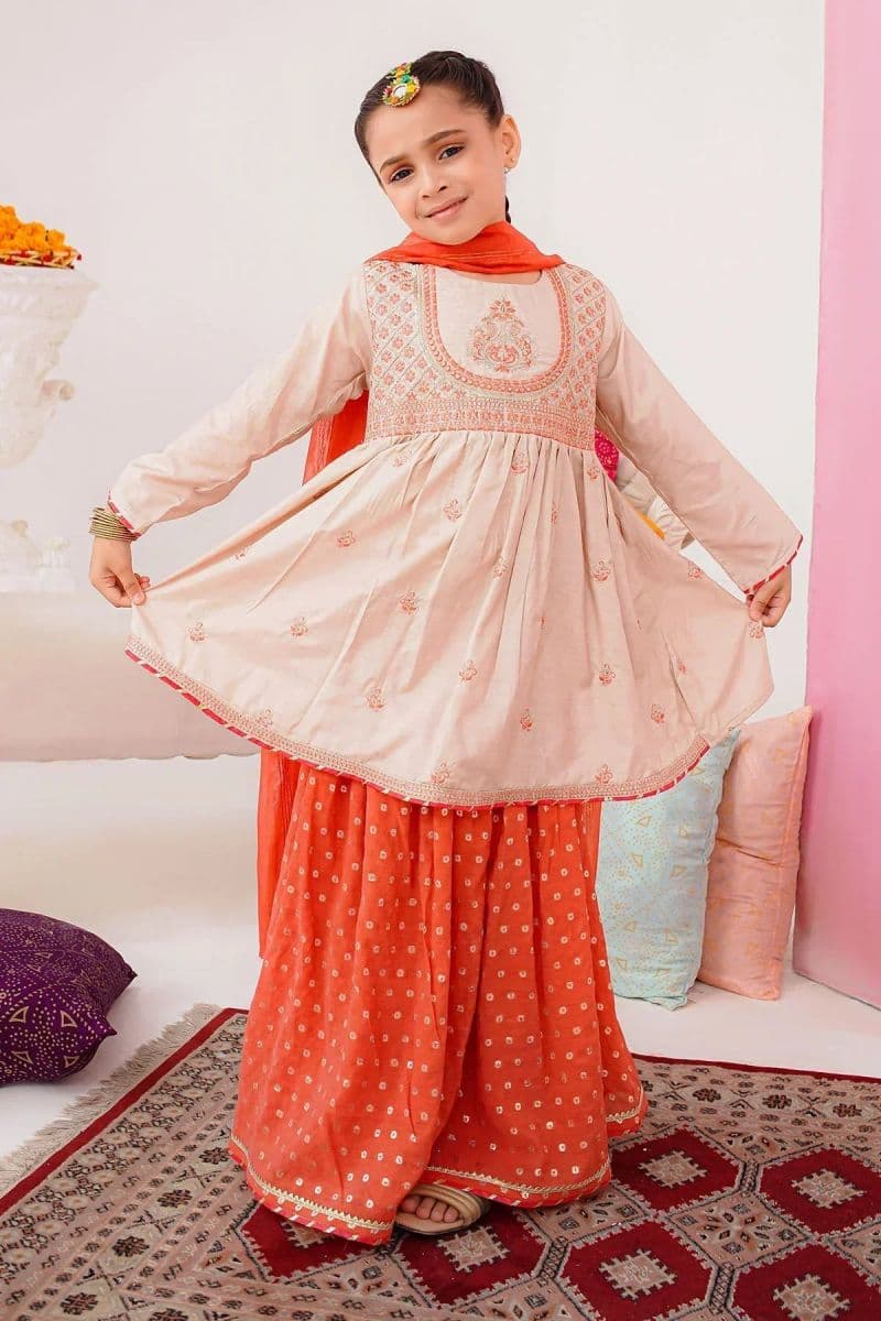 Cotton Silk Embroidered 3 Pc Suit thumbnail