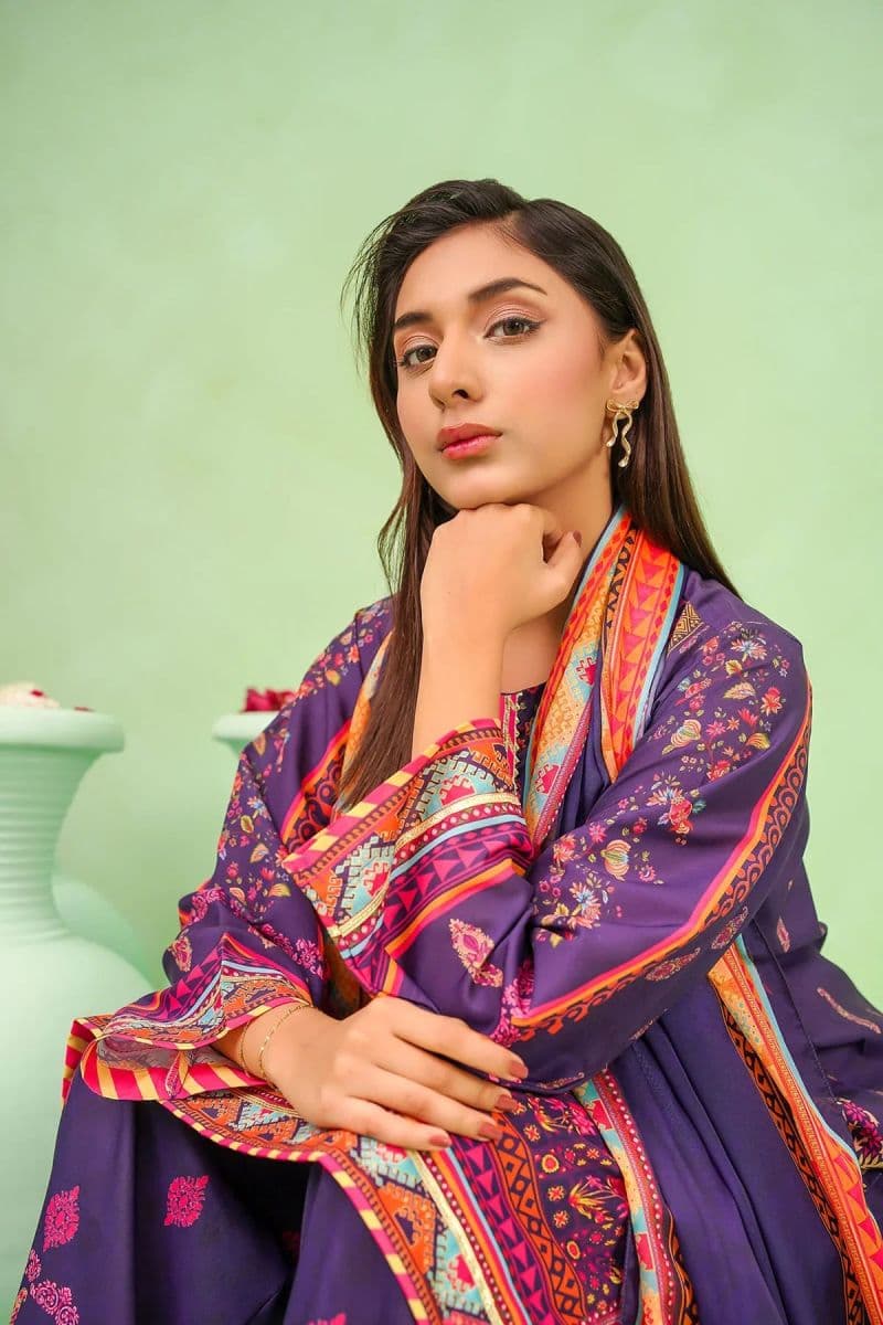 Womens Poly Lawn Digital Printed 3 Pc Suit thumbnail