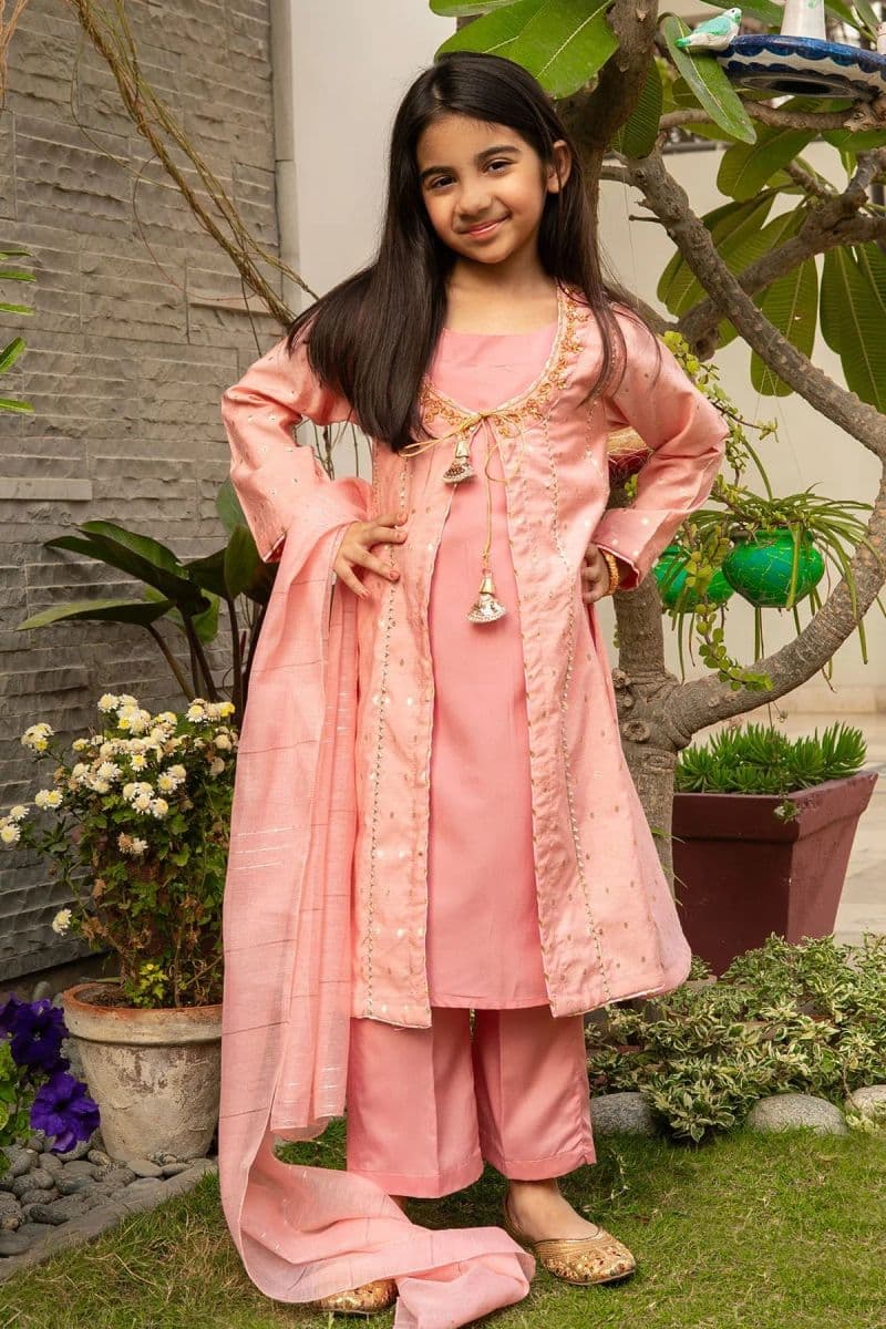 Viscose Jacquard Hand Adda Work 3 Pc Suit thumbnail