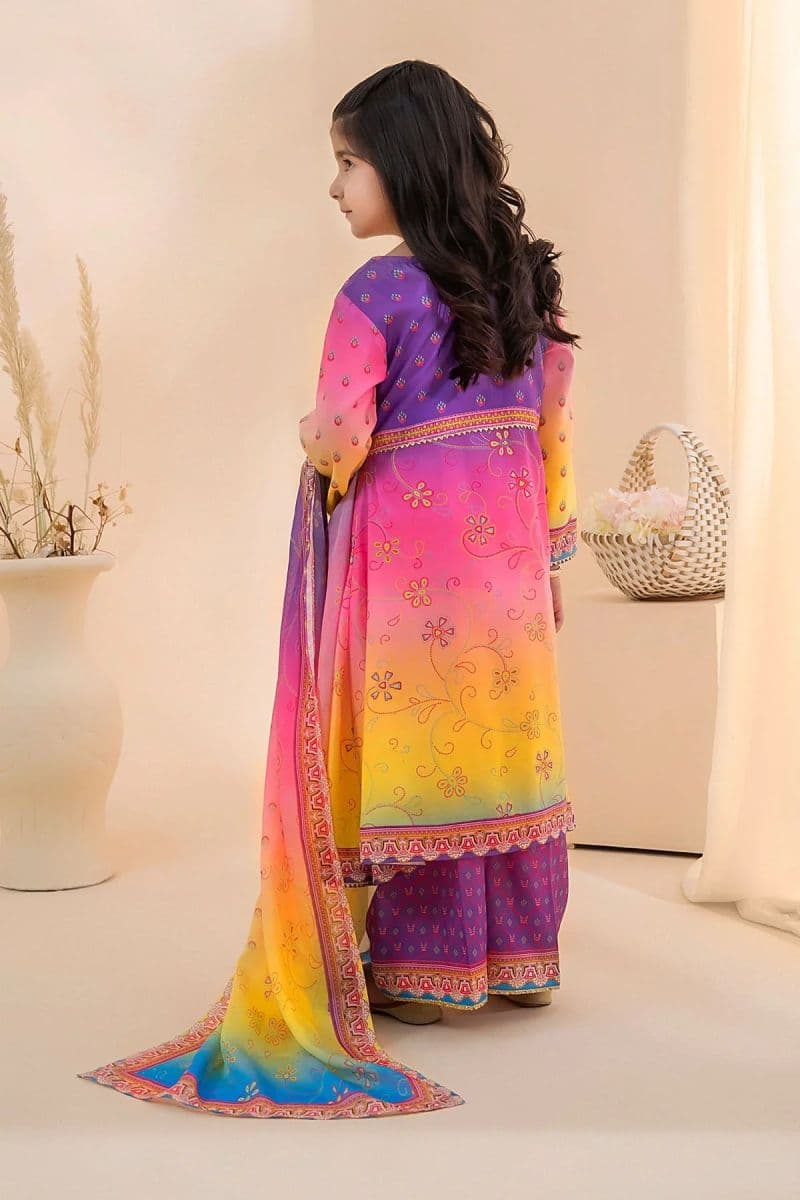 Poly Lawn Digital Printed 3 Pc Suit thumbnail