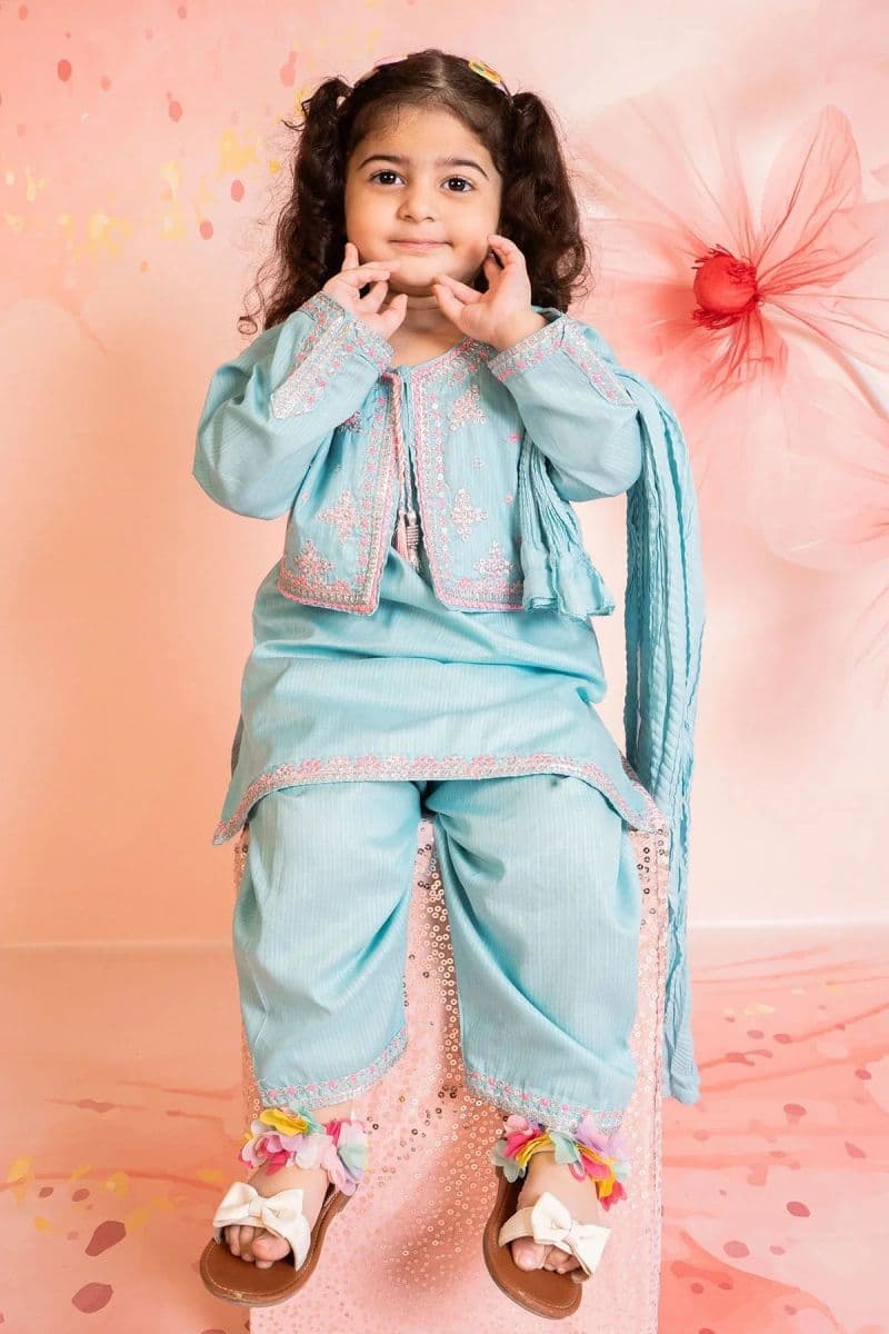 Cotton Embroidered 3 Pc Suit thumbnail