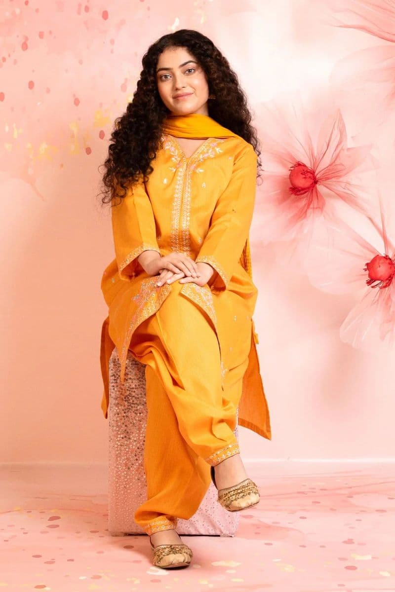 Cotton Embroidered 3 Pc Suit thumbnail