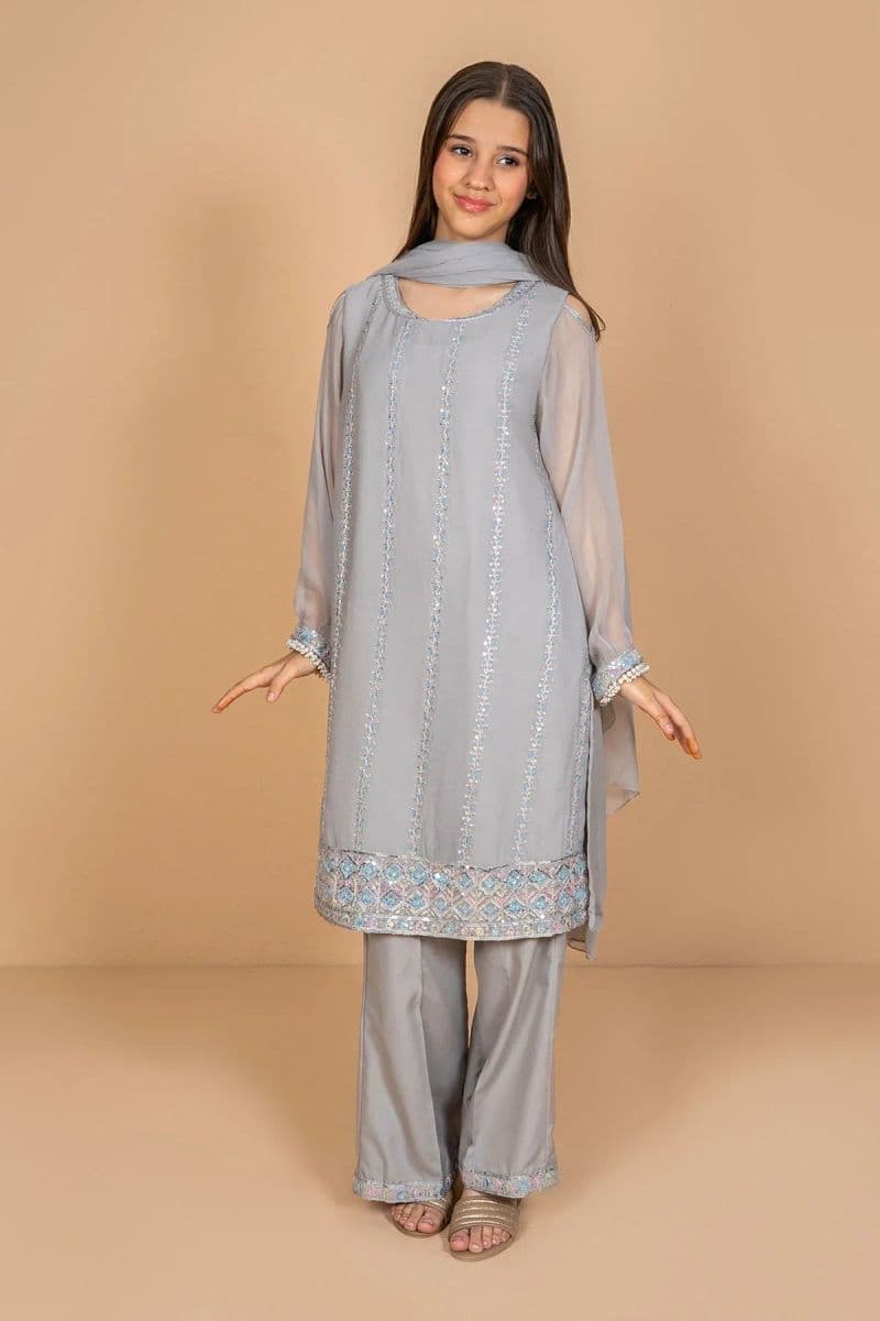 Chiffon Embroidered 3 Pc Suit thumbnail