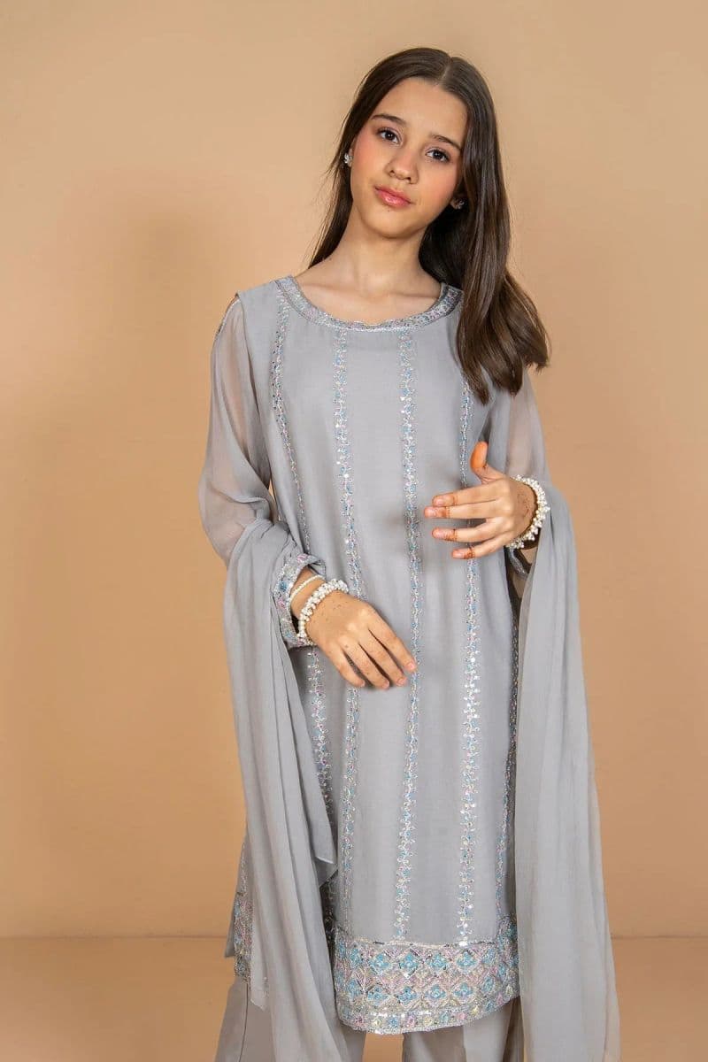 Chiffon Embroidered 3 Pc Suit thumbnail