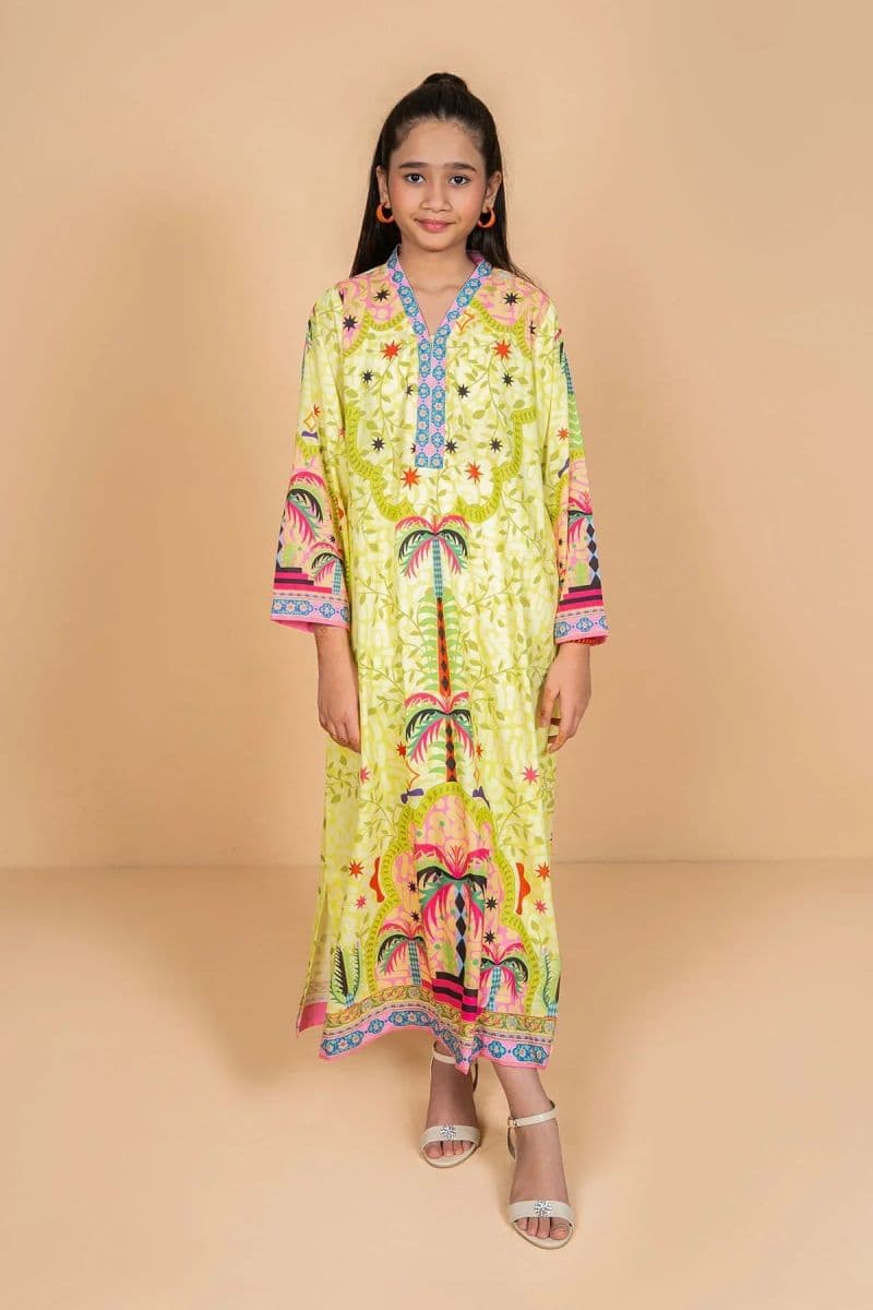 Poly Lawn Digital Printed Kaftan thumbnail