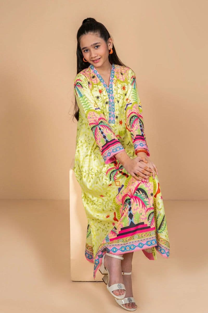 Poly Lawn Digital Printed Kaftan thumbnail