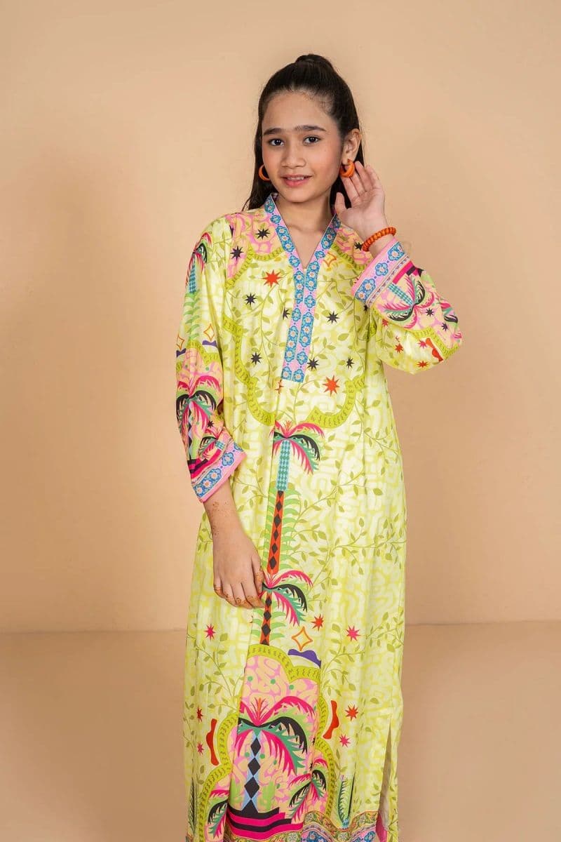 Poly Lawn Digital Printed Kaftan thumbnail