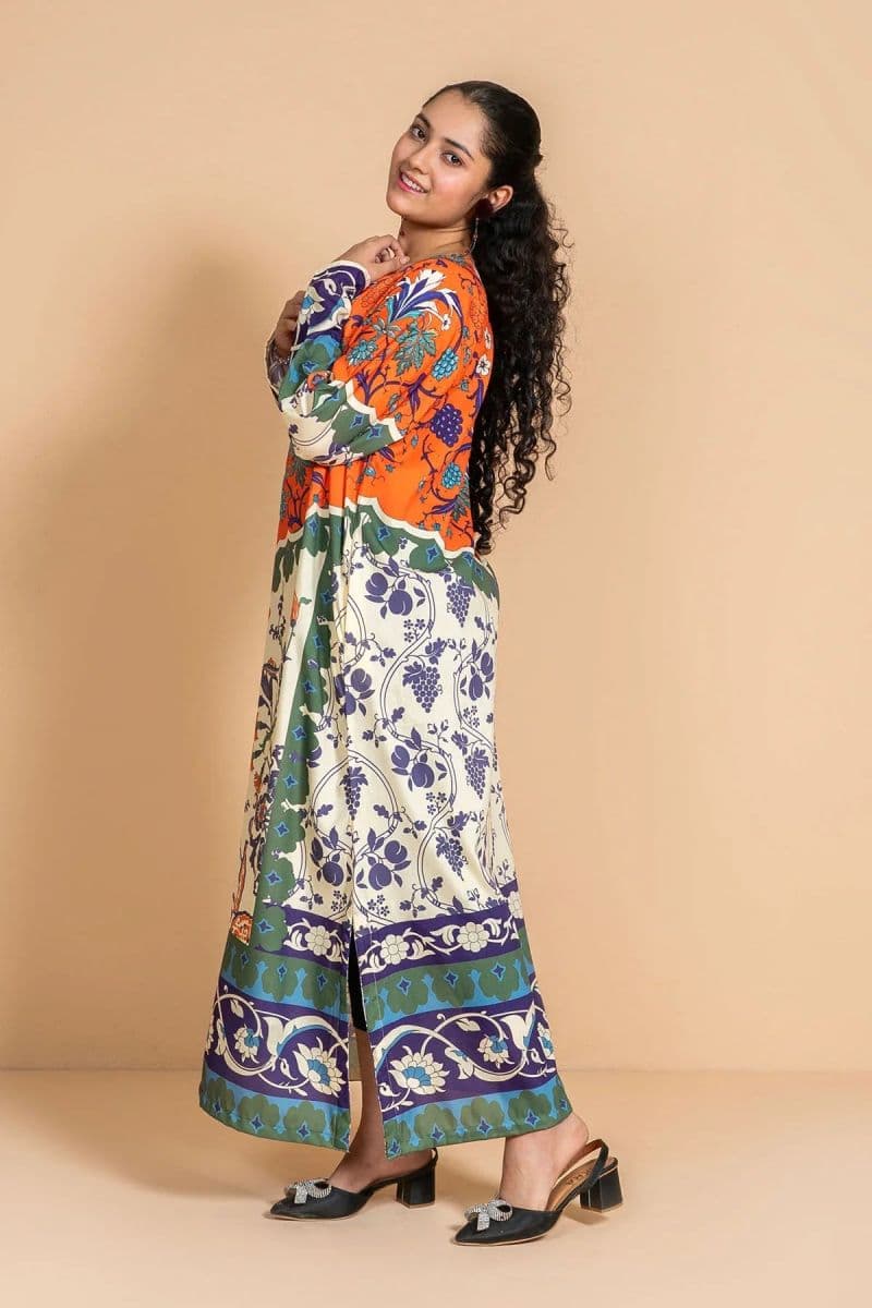 Poly Lawn Digital Printed Kaftan thumbnail