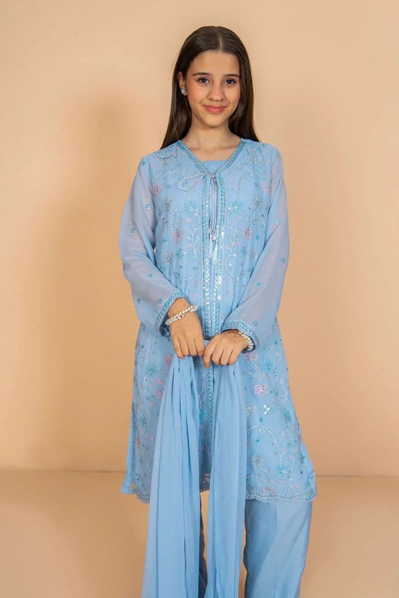 Chiffon Embroidered 3 Pc Suit thumbnail