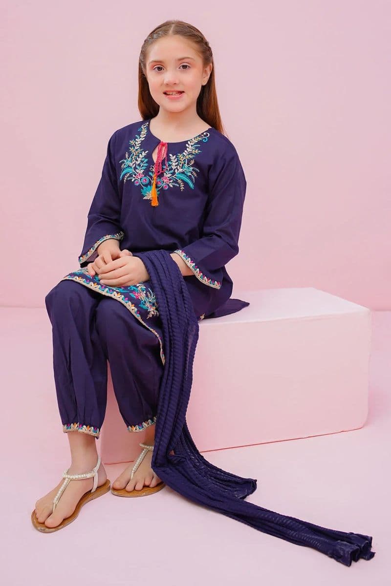 Cotton Embroidered 3 Pc Suit thumbnail