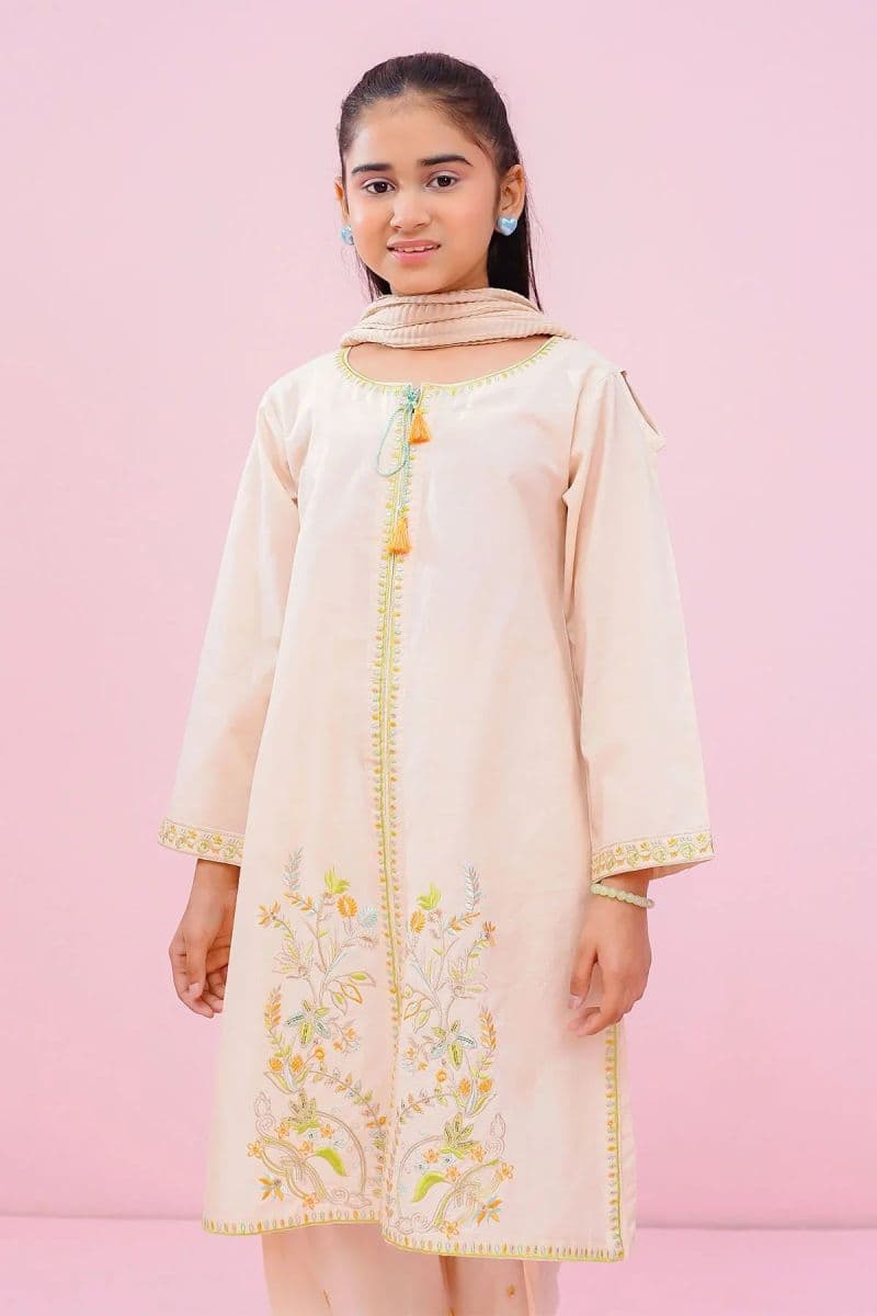 Cotton Embroidered 3 Pc Suit thumbnail