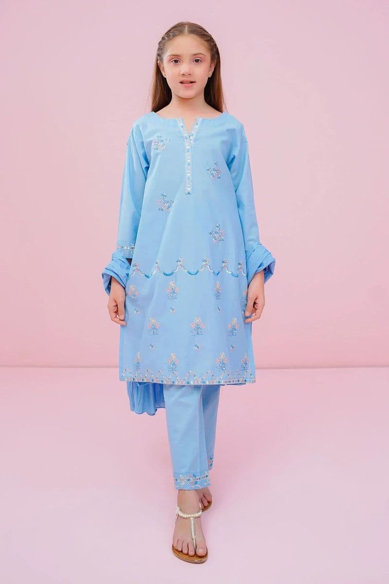 Cotton Embroidered 3 Pc Suit thumbnail