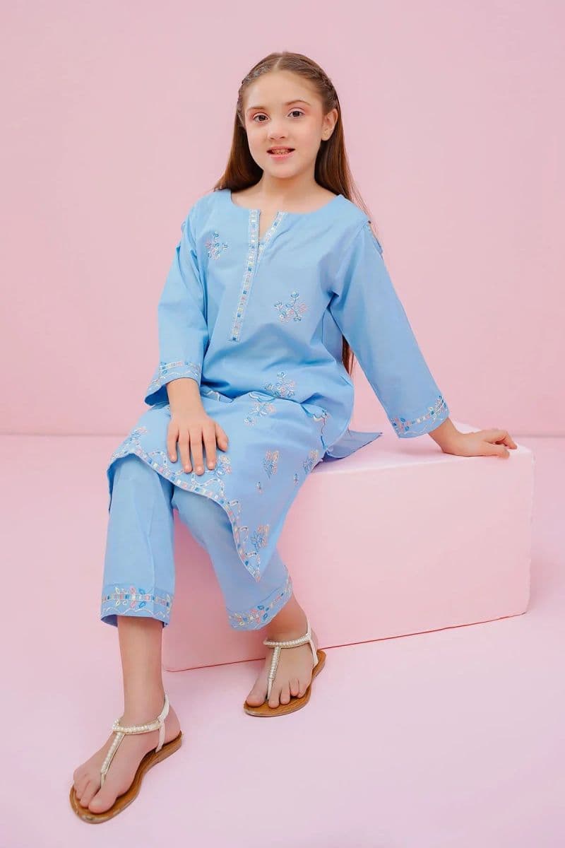 Cotton Embroidered 3 Pc Suit thumbnail